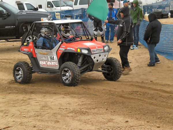 Chris Blais staging for Cal City 150.